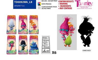 Label (Trolls 6pack)